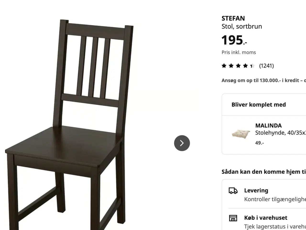 Billede 2 - 4x IKEA STEFAN spisebordsstole sælges!