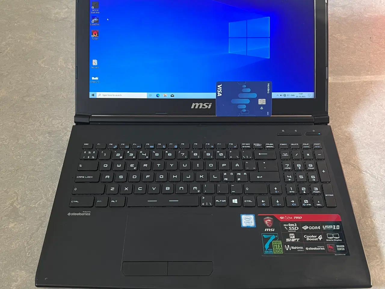 Billede 2 - 15,6” MSI GL62M 7RD, let gaming laptop, nytbatteri