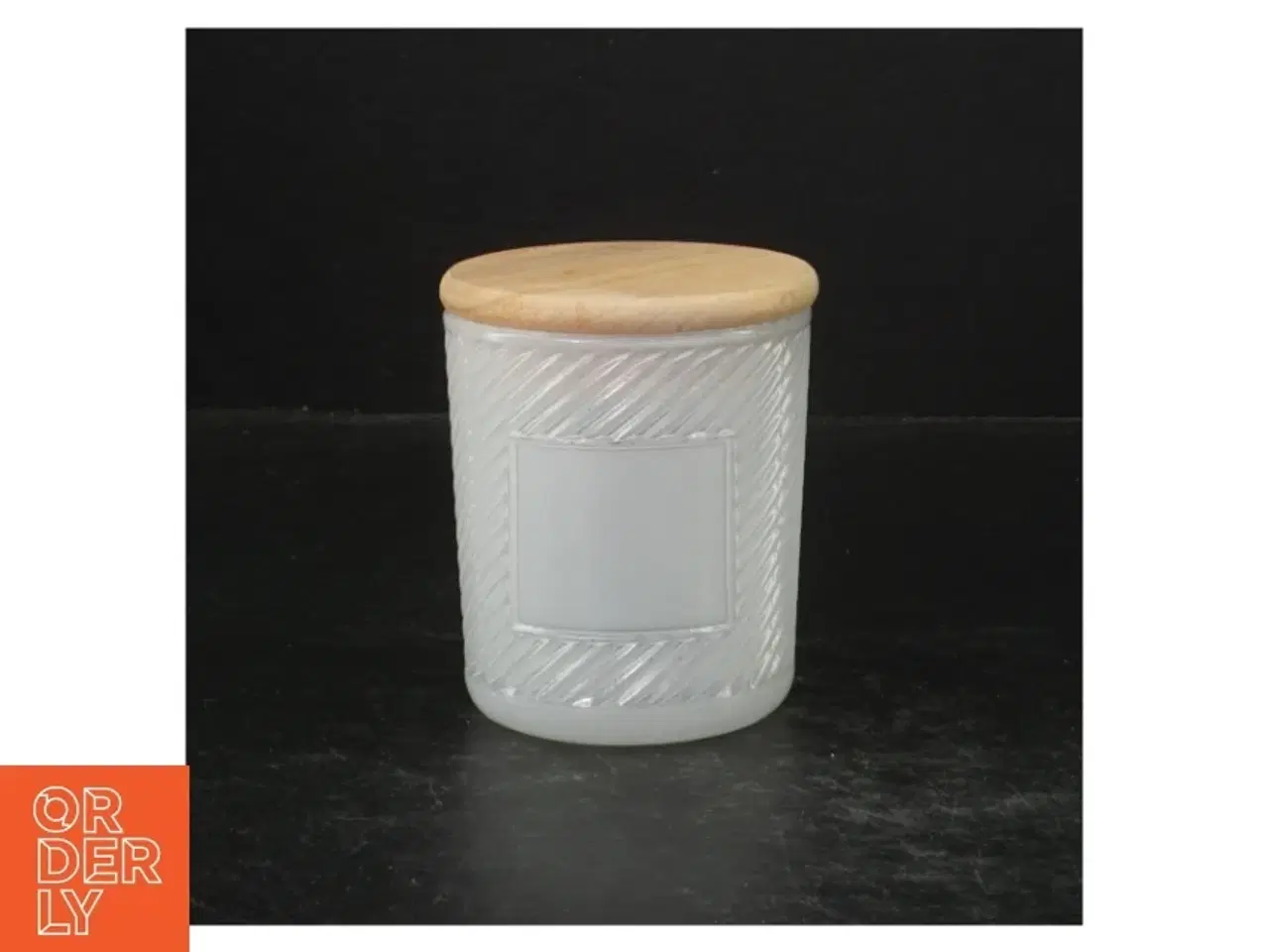 Billede 1 - Glasbeholder med trælåg (str. 9 cm)