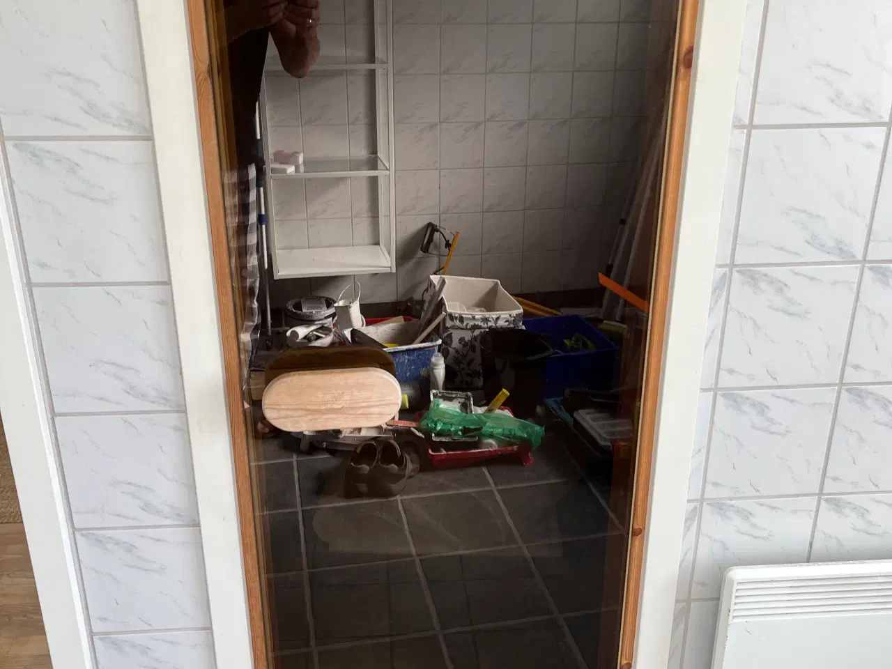 Billede 1 - Sauna glasdør med karm.