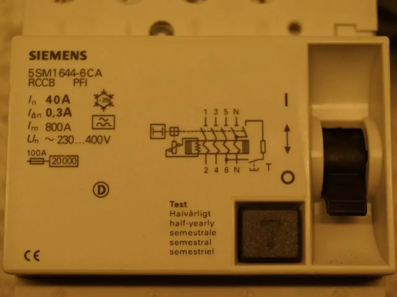 Billede 2 - Siemens PFI fejlstrømsafbryder 4P 40A