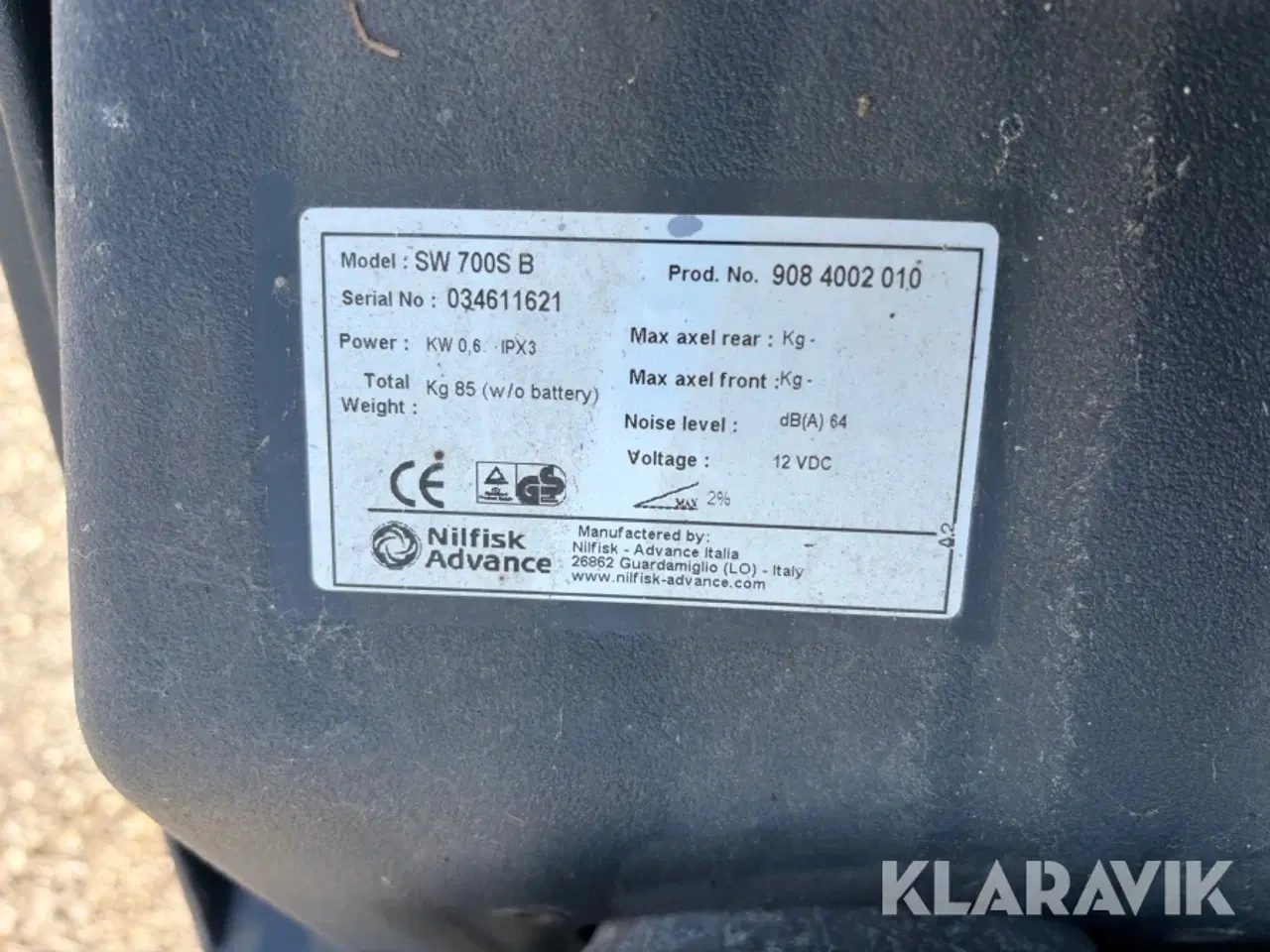 Billede 5 - Feje/sugemaskine Nilfisk SW799 S
