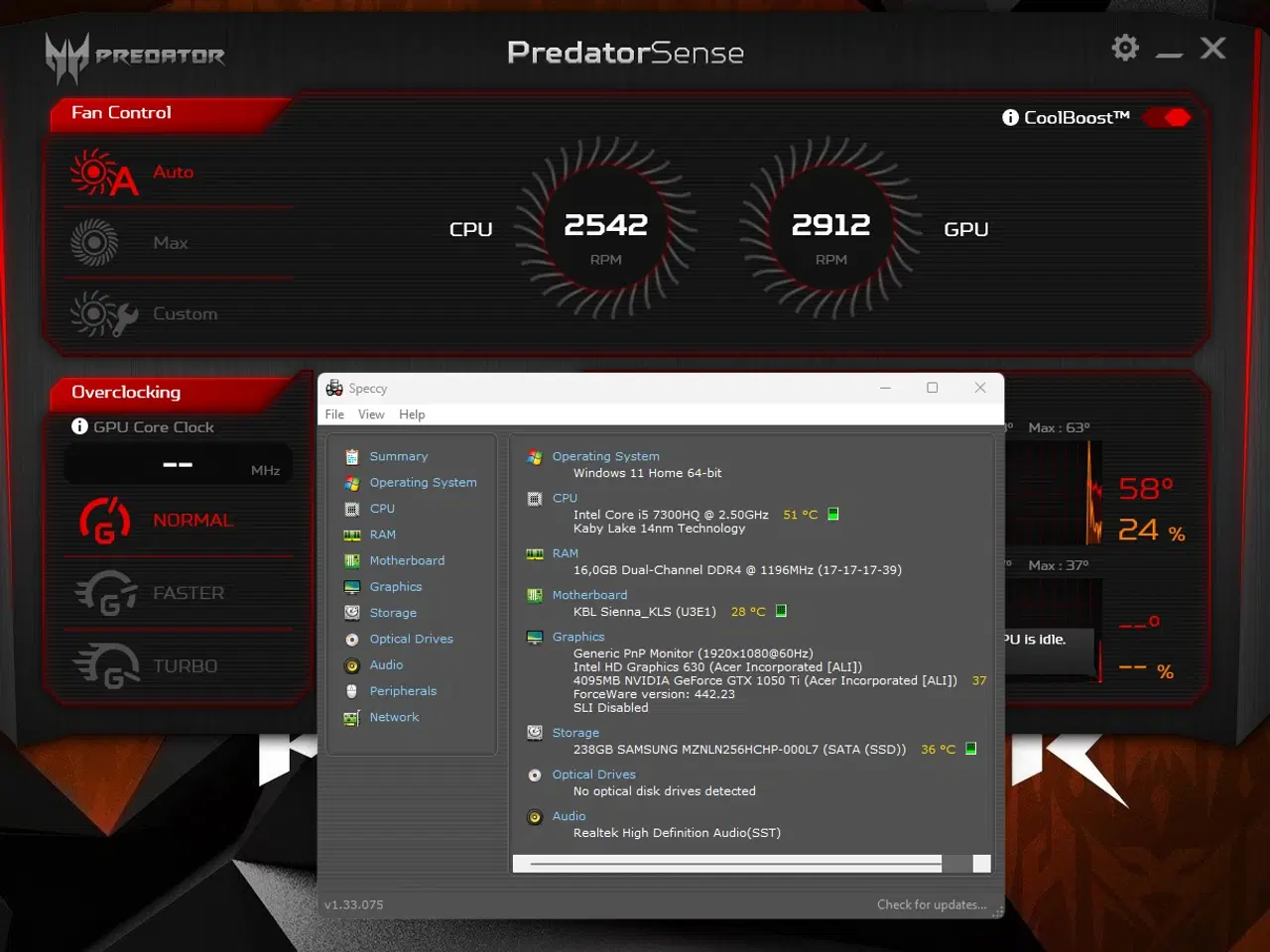 Billede 6 - Acer Predator Helios 300, 3.50 GHz, 16 GB ram, 256