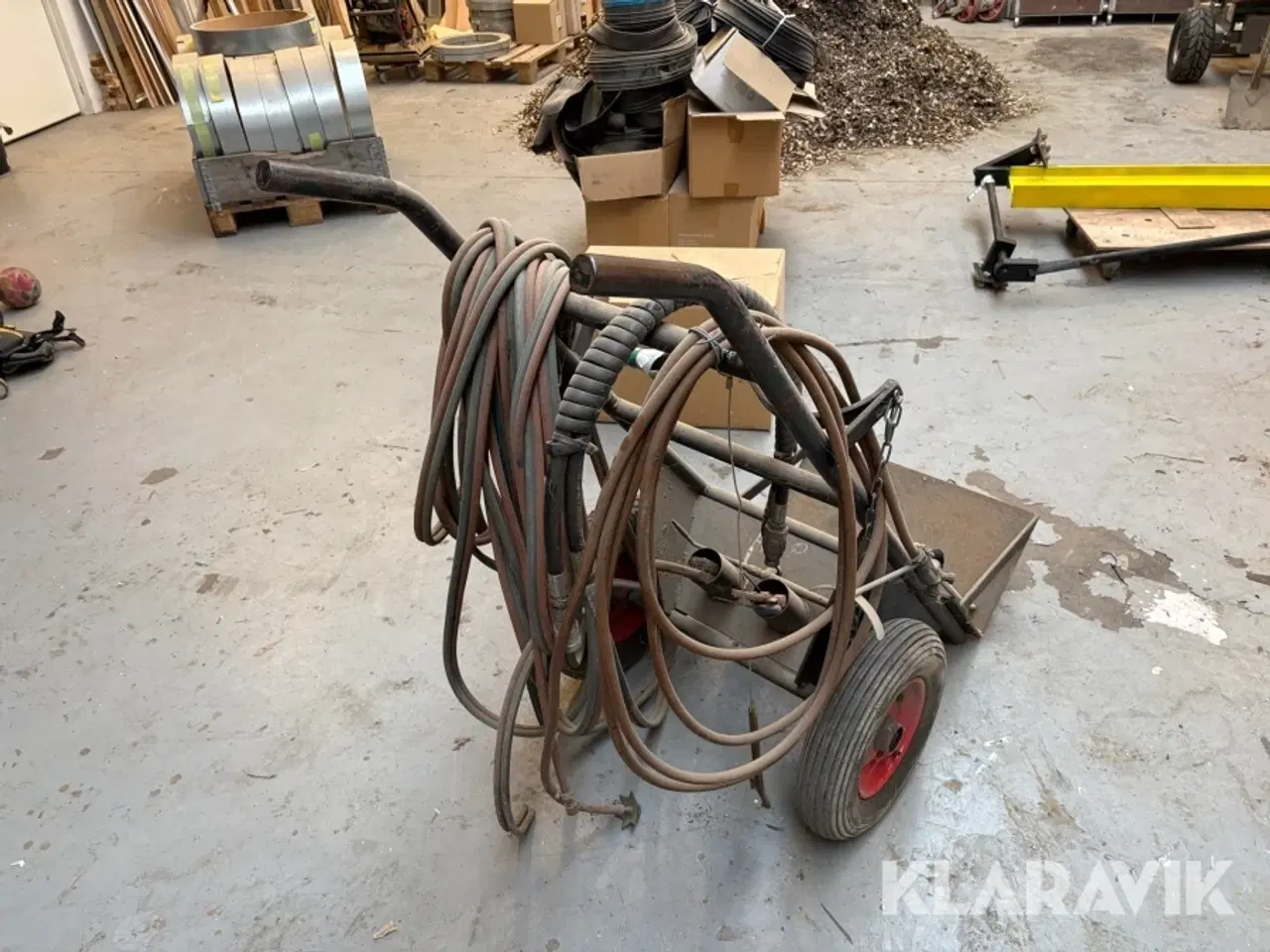 Billede 5 - Vogn til skærebrænder med slanger til