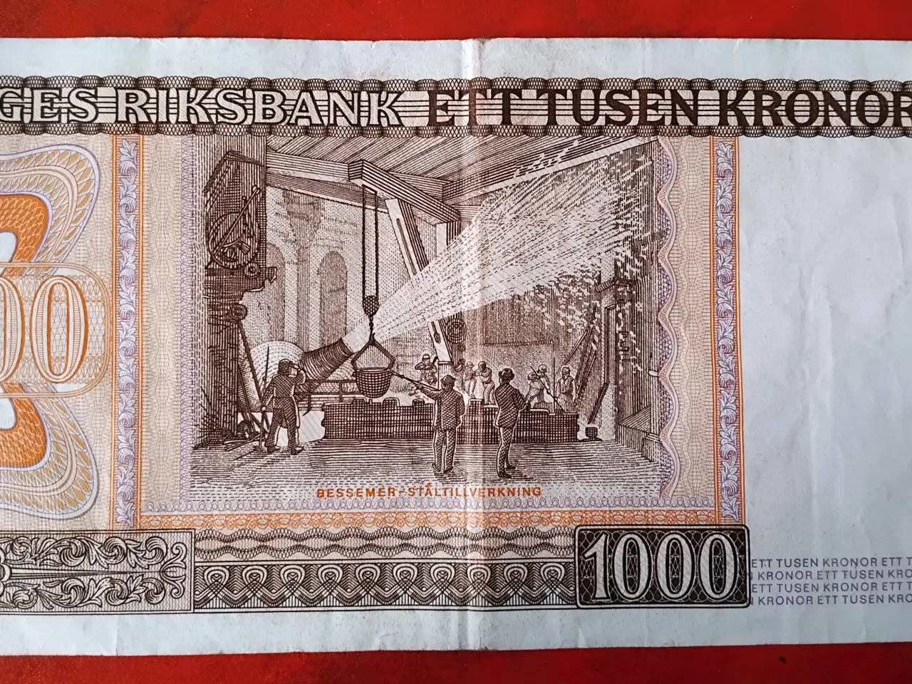 Billede 2 - SVERIGE 1000 KR KRONOR / 1000 KRONER 1985 Karl XIV