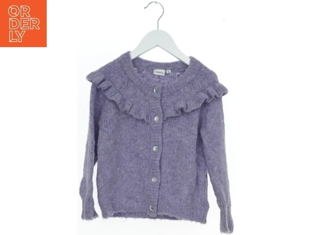 Billede 1 - Lilla Cardigan med Flæsekrave fra Name It (str. 104)