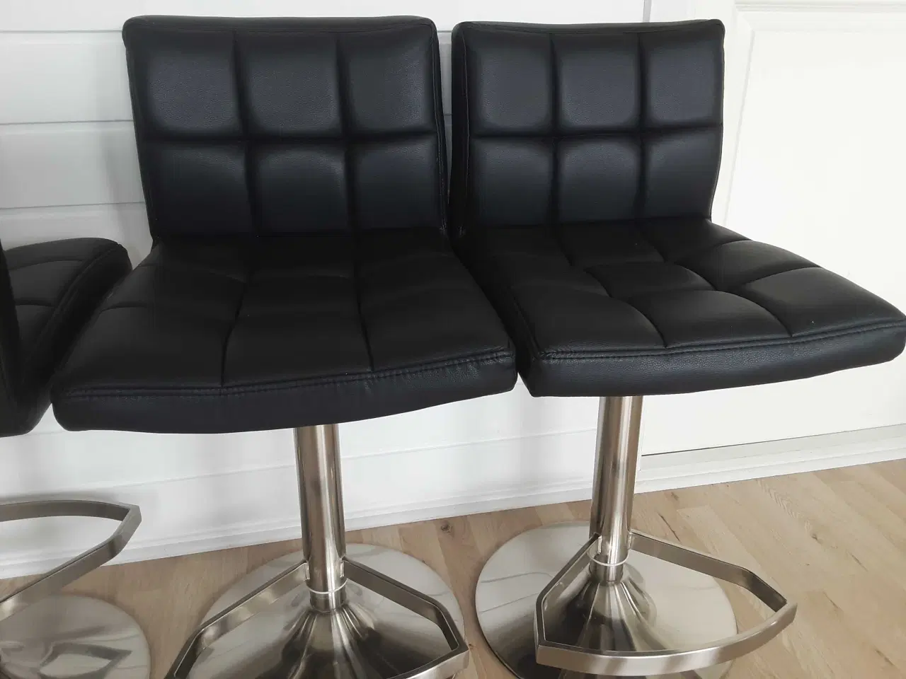 Billede 2 - Sort Læder Bar stole