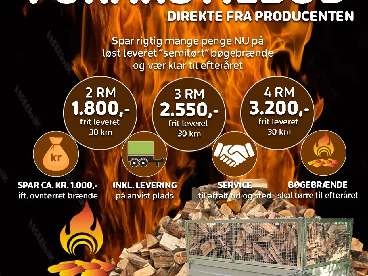 Billede 1 - Forårstilbud - Fyld Brændeskur/stak nu og spar.