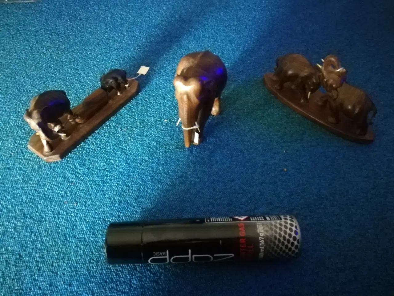 Billede 1 - Træsnit af elefanter 3 stk. 