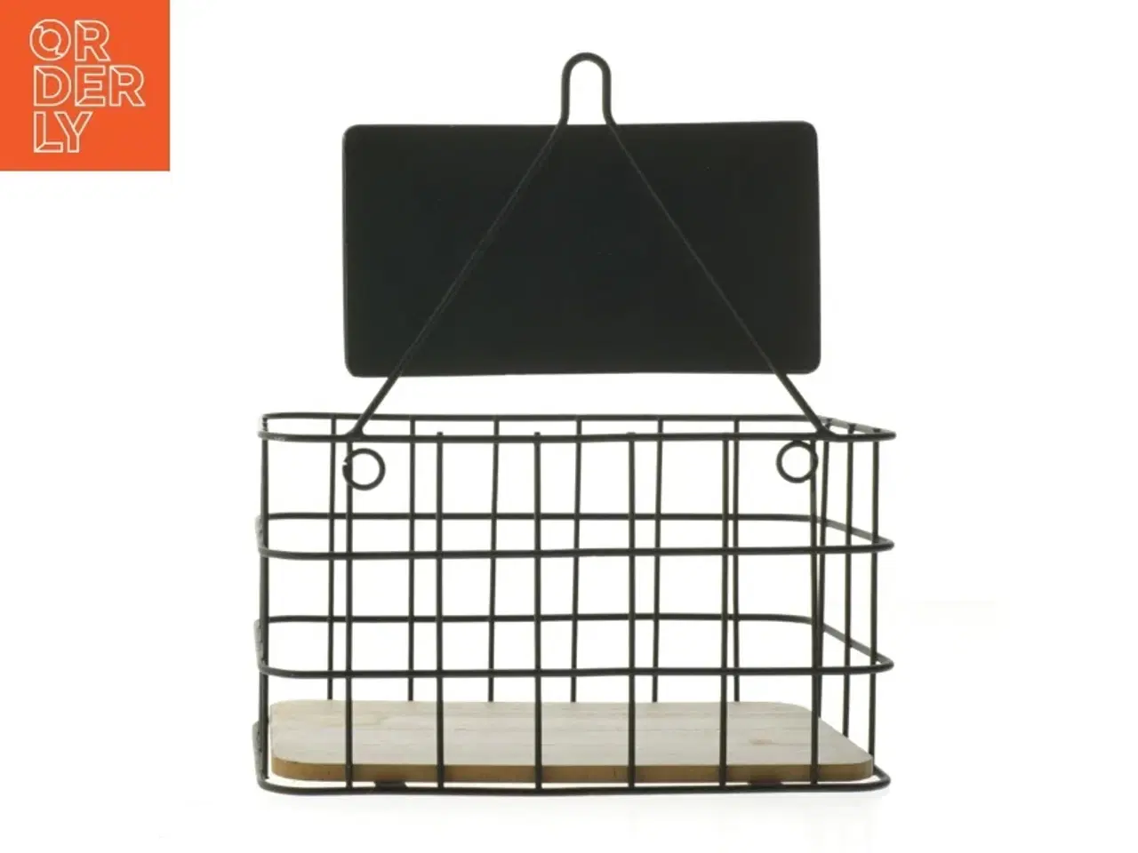 Billede 3 - Metaltråds kurv med skilt (str. 24x21 cm)