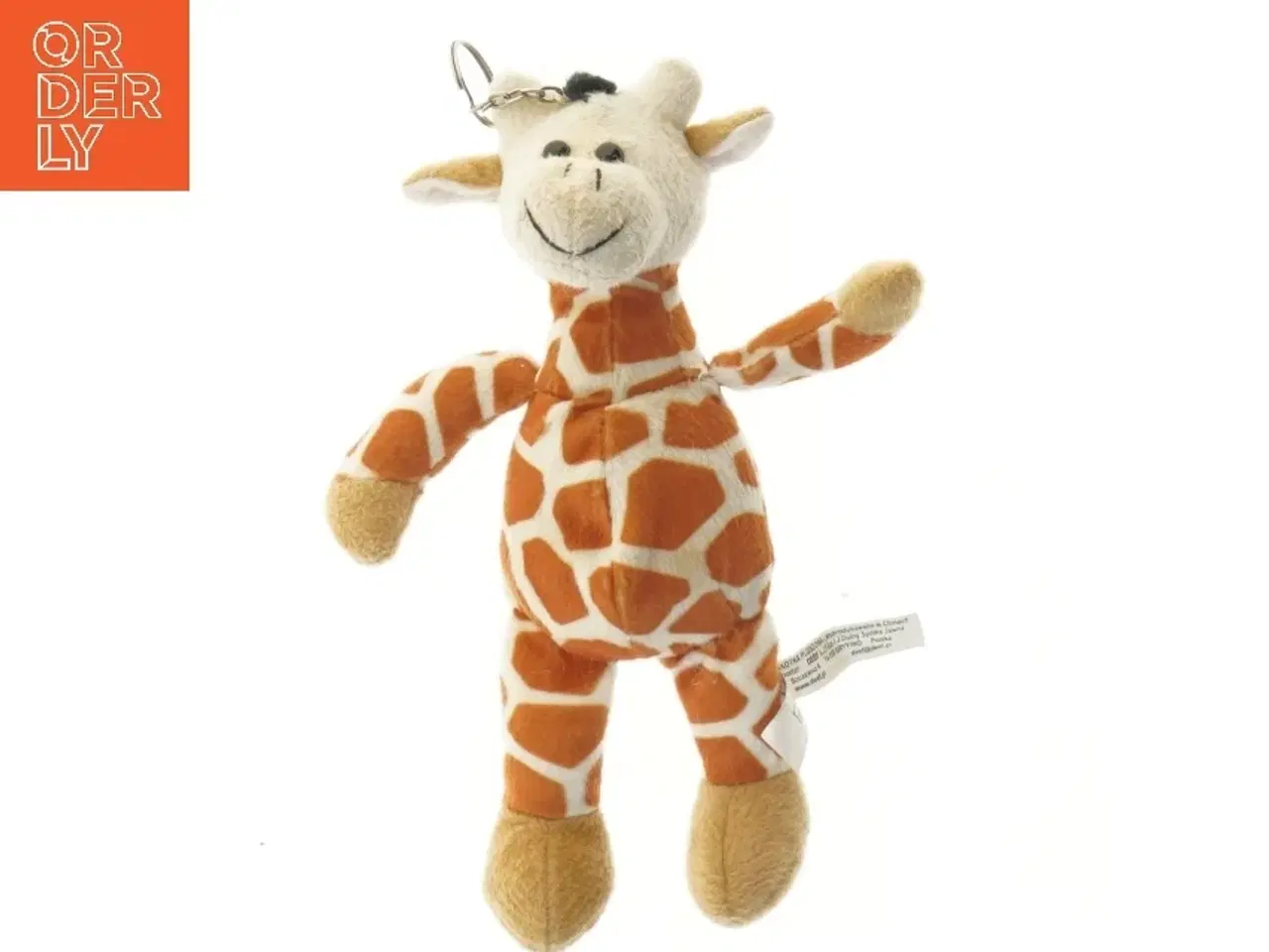Billede 1 - Giraf tøjdyr med nøglering (str. 22 cm)
