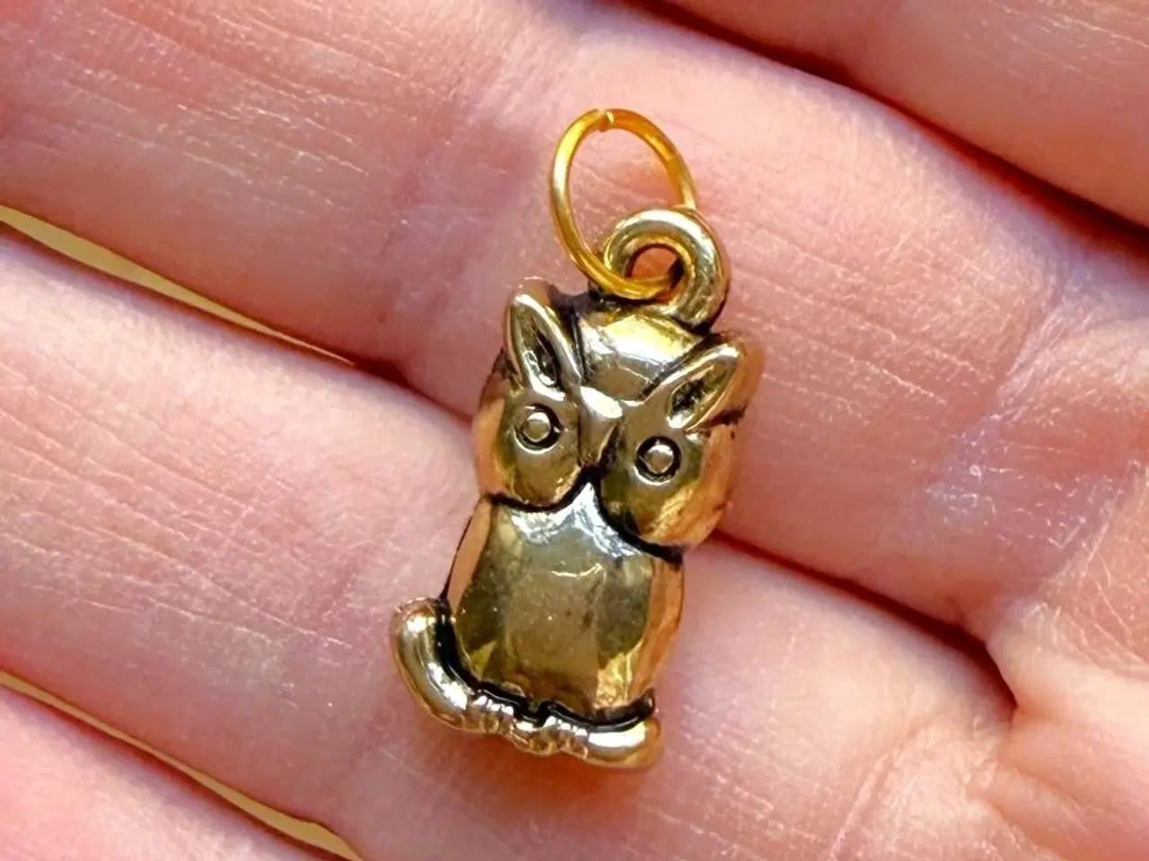 Billede 4 - Gylden ugle til din halskæde