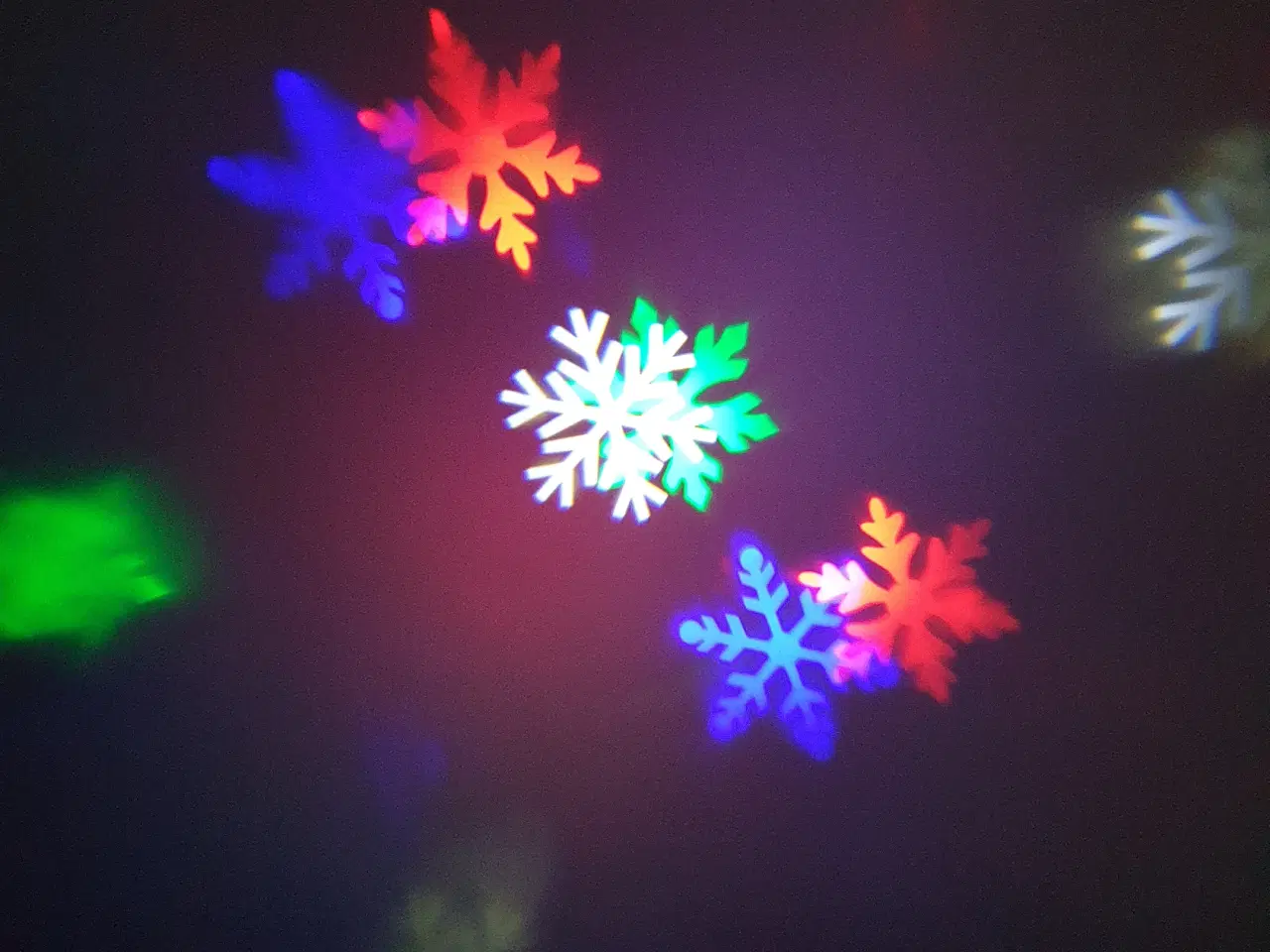 Billede 4 - NY! Snefnug Projektor - Rød, Grøn, Blå, Hvid 