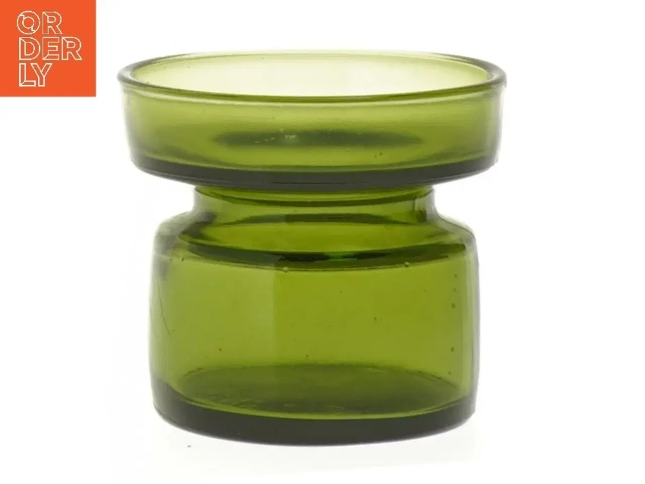 Billede 2 - Gammel Grøn glas lysestage fra Dansk Designs (str. 7 cm)