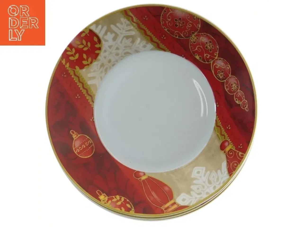 Billede 2 - Sæt med 4 tallerkener, julemotiv fra Top Choice (str. 4 styk, ø 21,5 cm)
