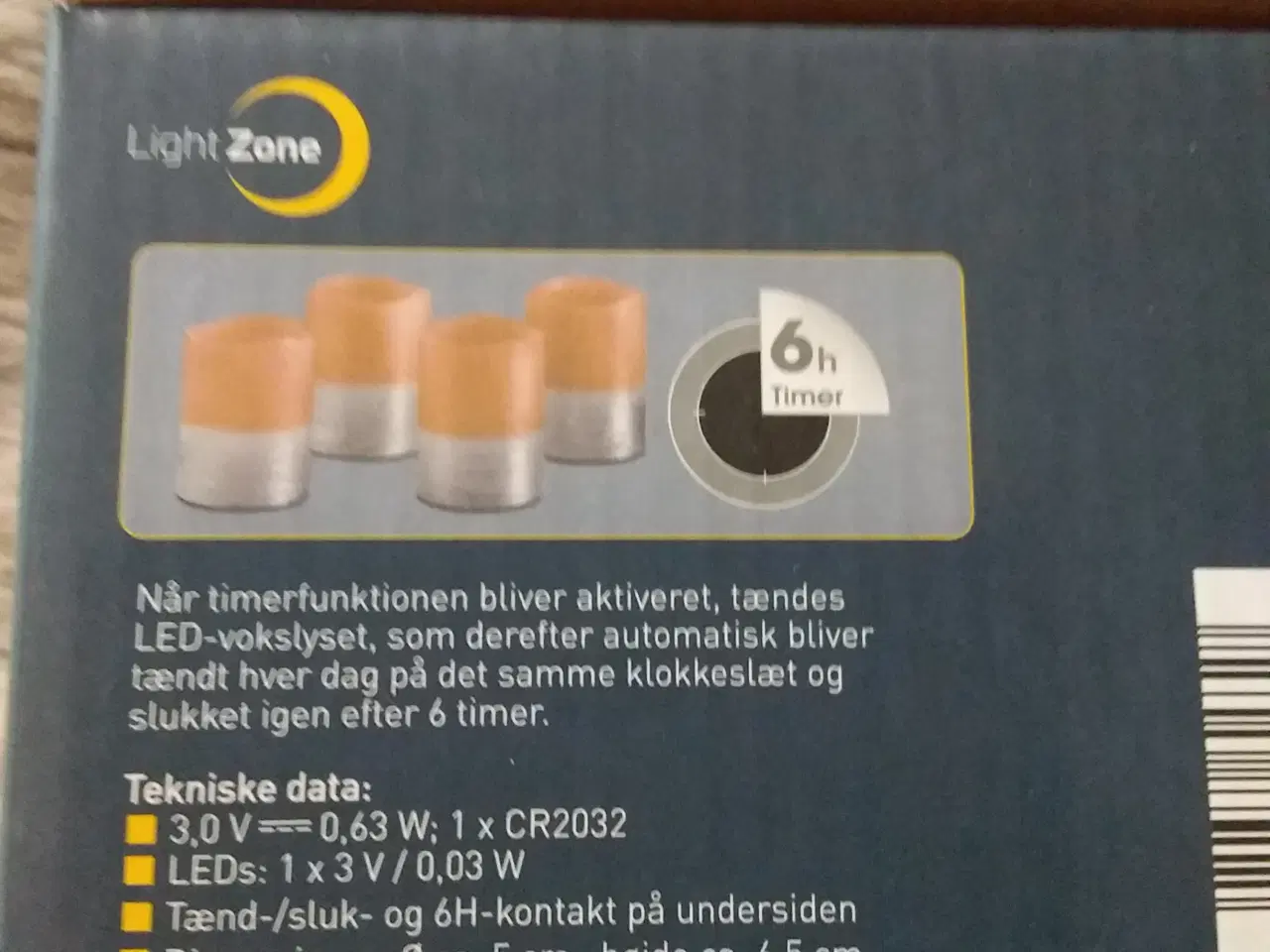 Billede 2 - 4 små batterilys med timer
