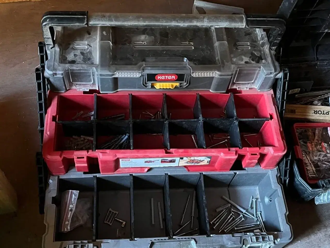 Billede 3 - 3 Stk. Værktøjskassser + Indhold