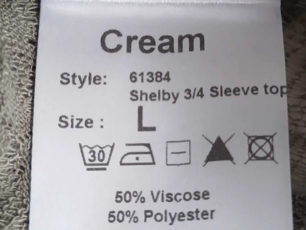Billede 9 - Top. Cream. Large/40