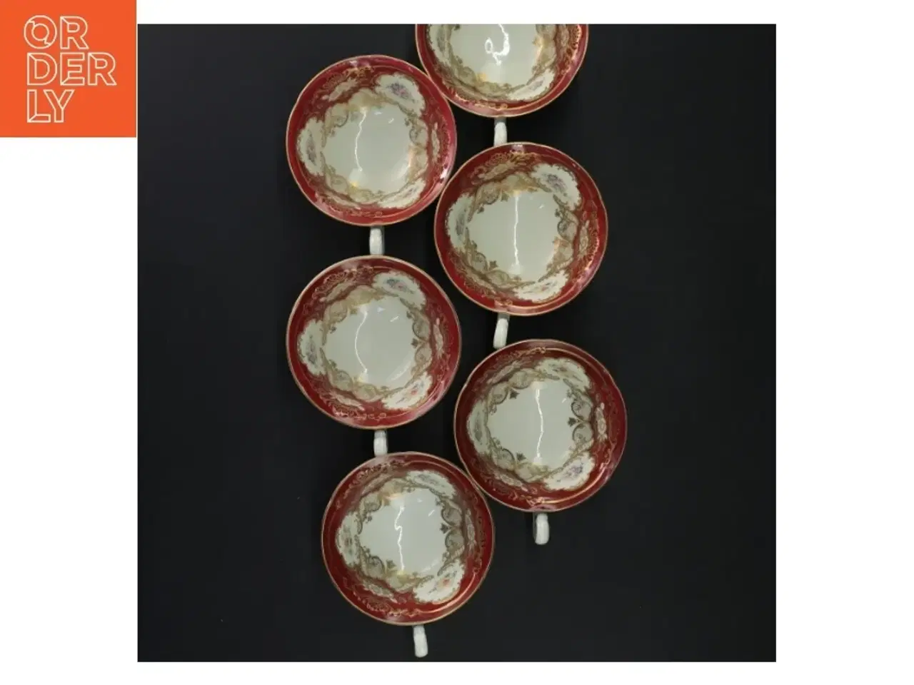 Billede 2 - Antikke suppe skåle med udsmykninger (str. Ø 10 cm)