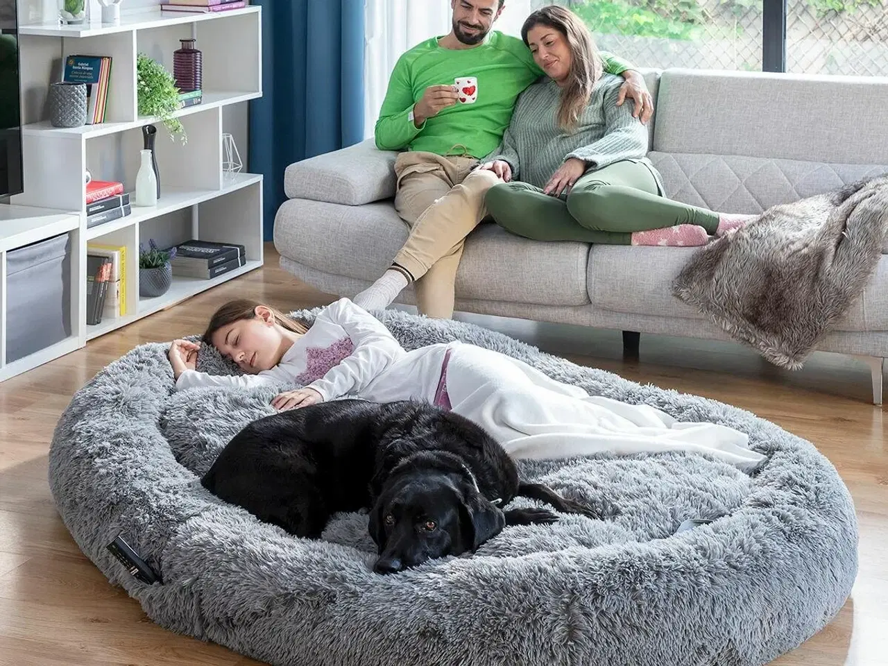 Billede 1 - Human Dog Bed XXL - Hundeseng til mennesker, grå |