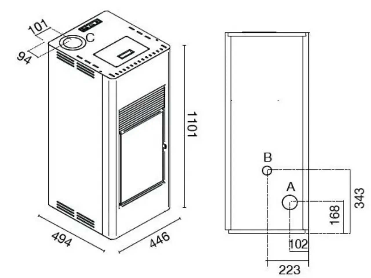 Billede 2 - Karina Langå træpilleovn