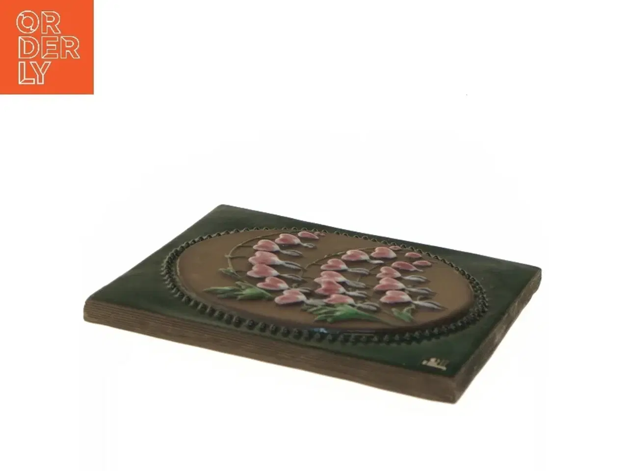 Billede 3 - Keramisk vægrelief med blomster fra Jie Gantofta (str. 22x17 cm)