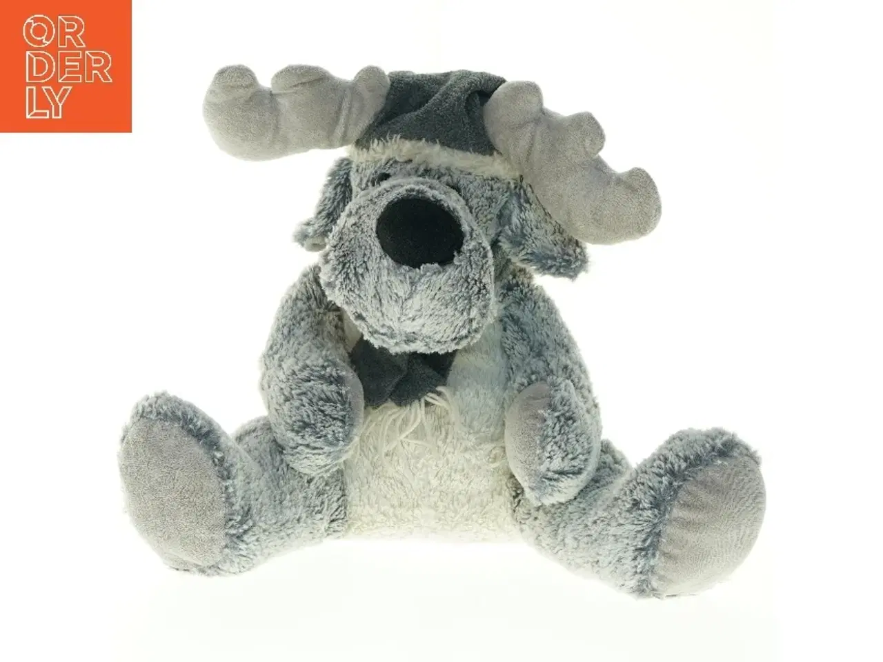 Billede 1 - Tøjdyr elg med bamsehue (str. H. 38 cm)