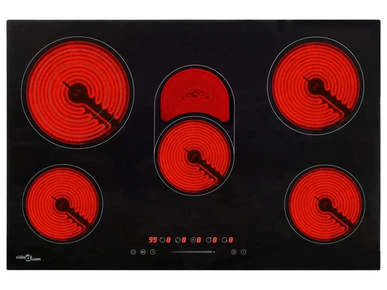 Billede 2 - Keramisk kogeplade med 5 brændere Touch Control 8500 W 90 cm