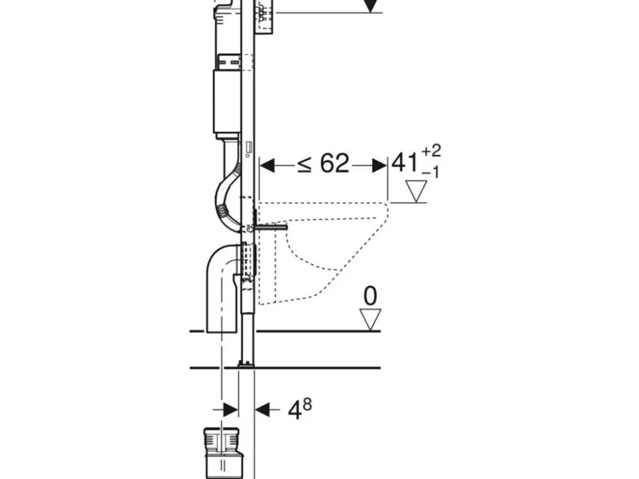 Billede 2 - Geberit Duofix Delta indbygningscisterne 112 cm