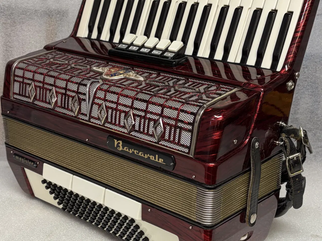 Billede 6 - 🎵 Barcarole flot rød højglans tangent-harmonika