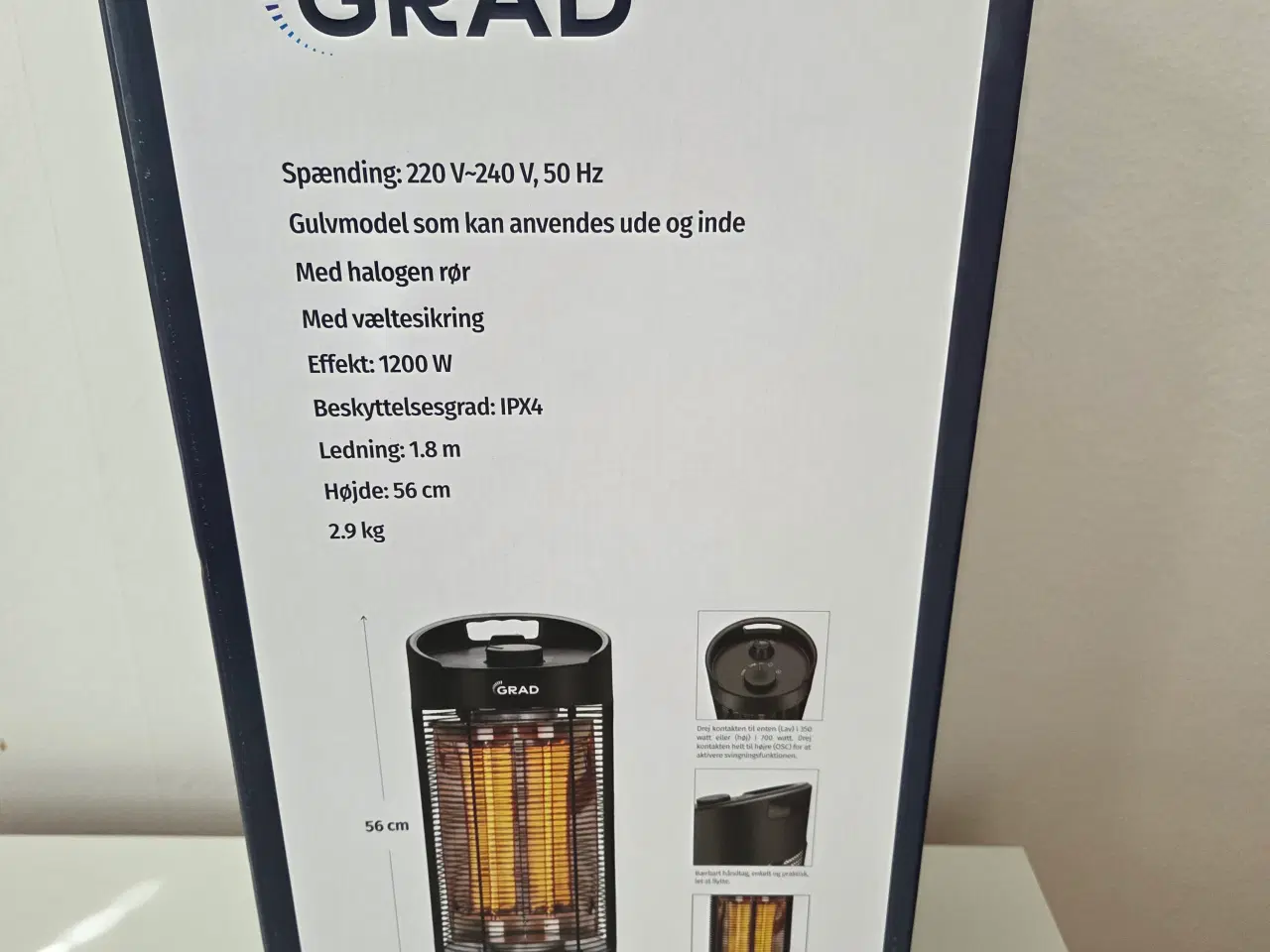 Billede 2 - Elektrisk terrassevarmer 1200 W