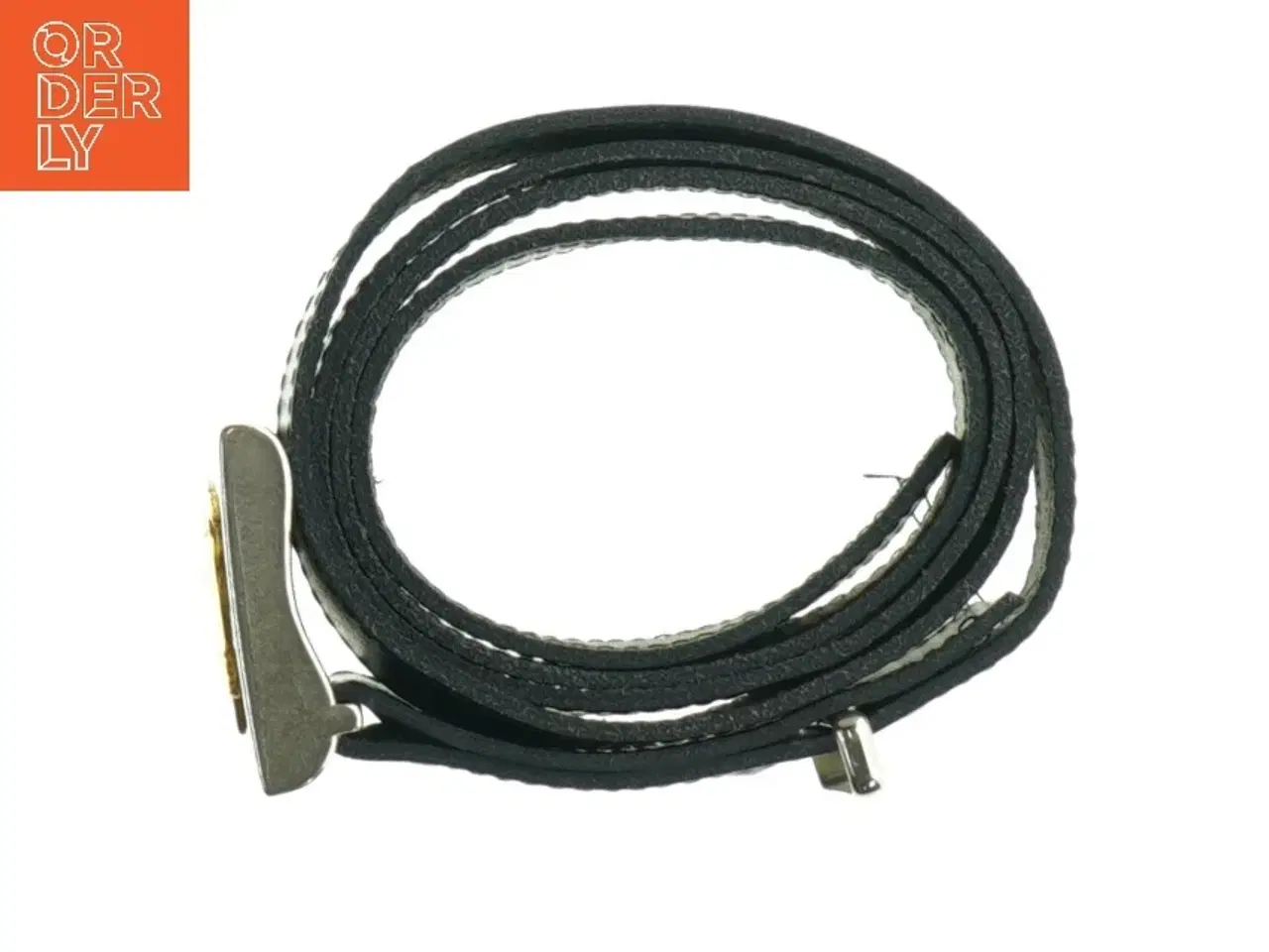 Billede 2 - Læderbælte med metalspænde (str. 92 til 102 cm)