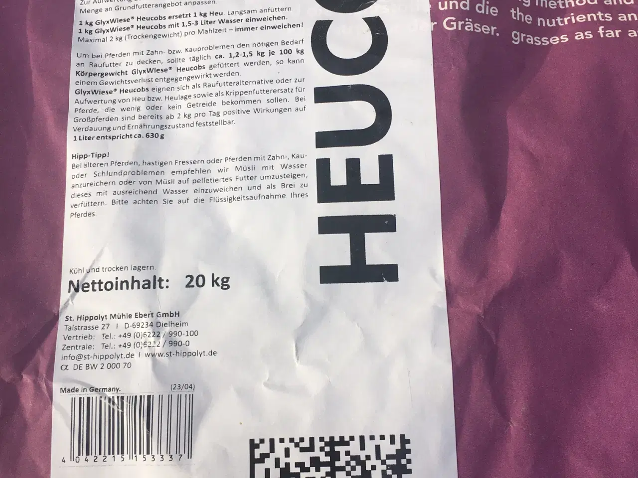 Billede 2 - Høcobs - 20 kg - St. Hippolyt Wiesencobs