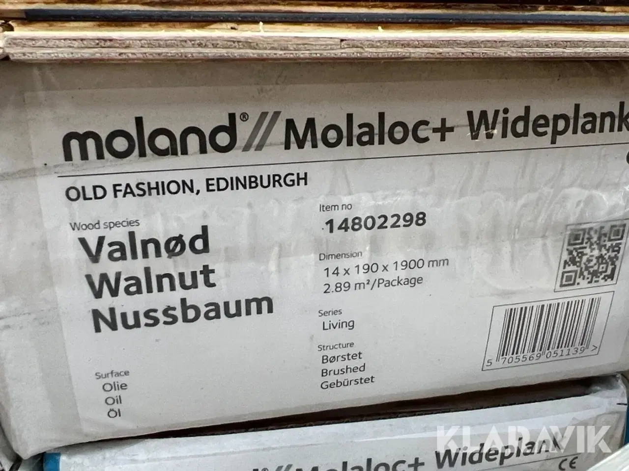 Billede 8 - Trægulv Moland Molaloc valnød 14 mm - 115,6 m2