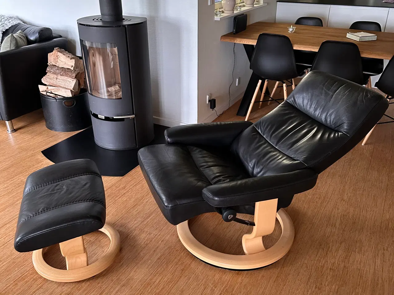 Billede 3 - Stressless Consul M lænestol med skammel 