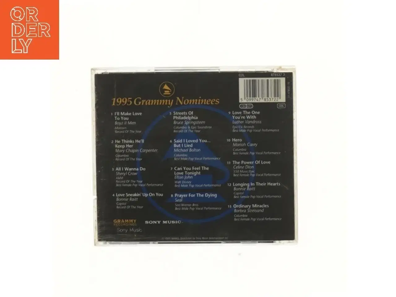Billede 2 - CD: Grammy Nominees 1995 fra Sony Music (str. 12,5x14 cm)