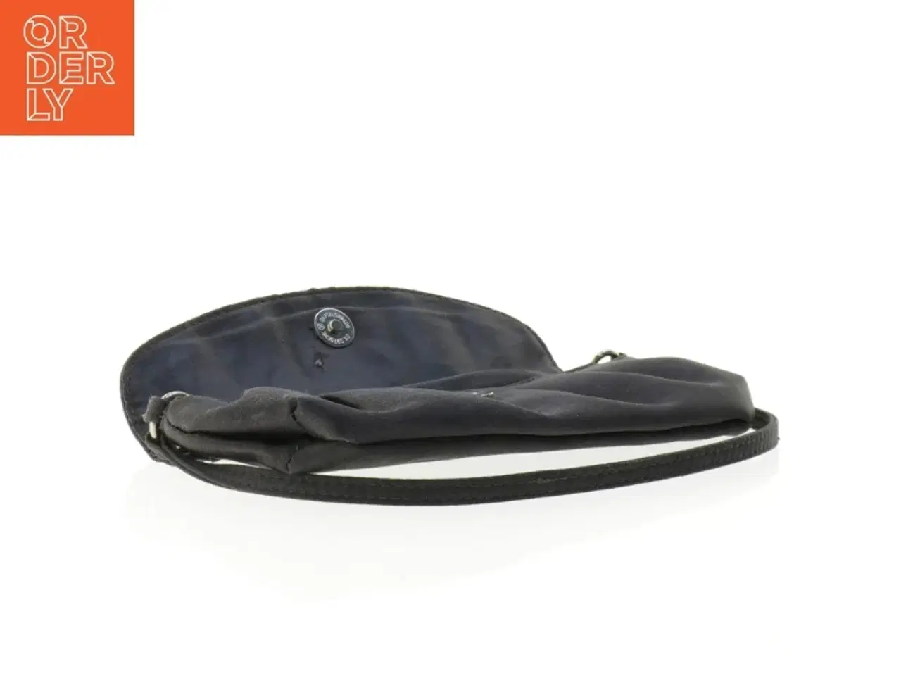 Billede 5 - Mørkegrå satin clutch med skulderrem fra Accessorize (str. 24 x 11 cm)