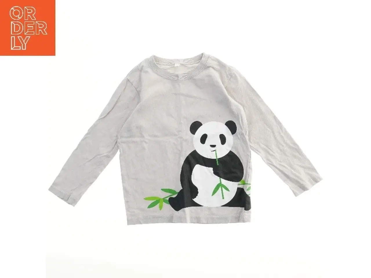 Billede 1 - Langærmet bluse med pandatryk (str. 110)