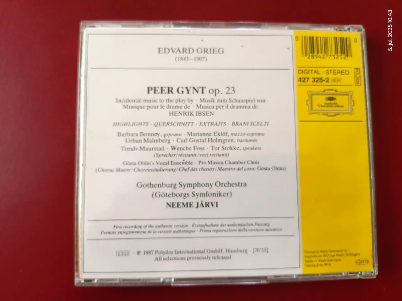 Billede 2 - Edvard Grieg - Peer Gynt