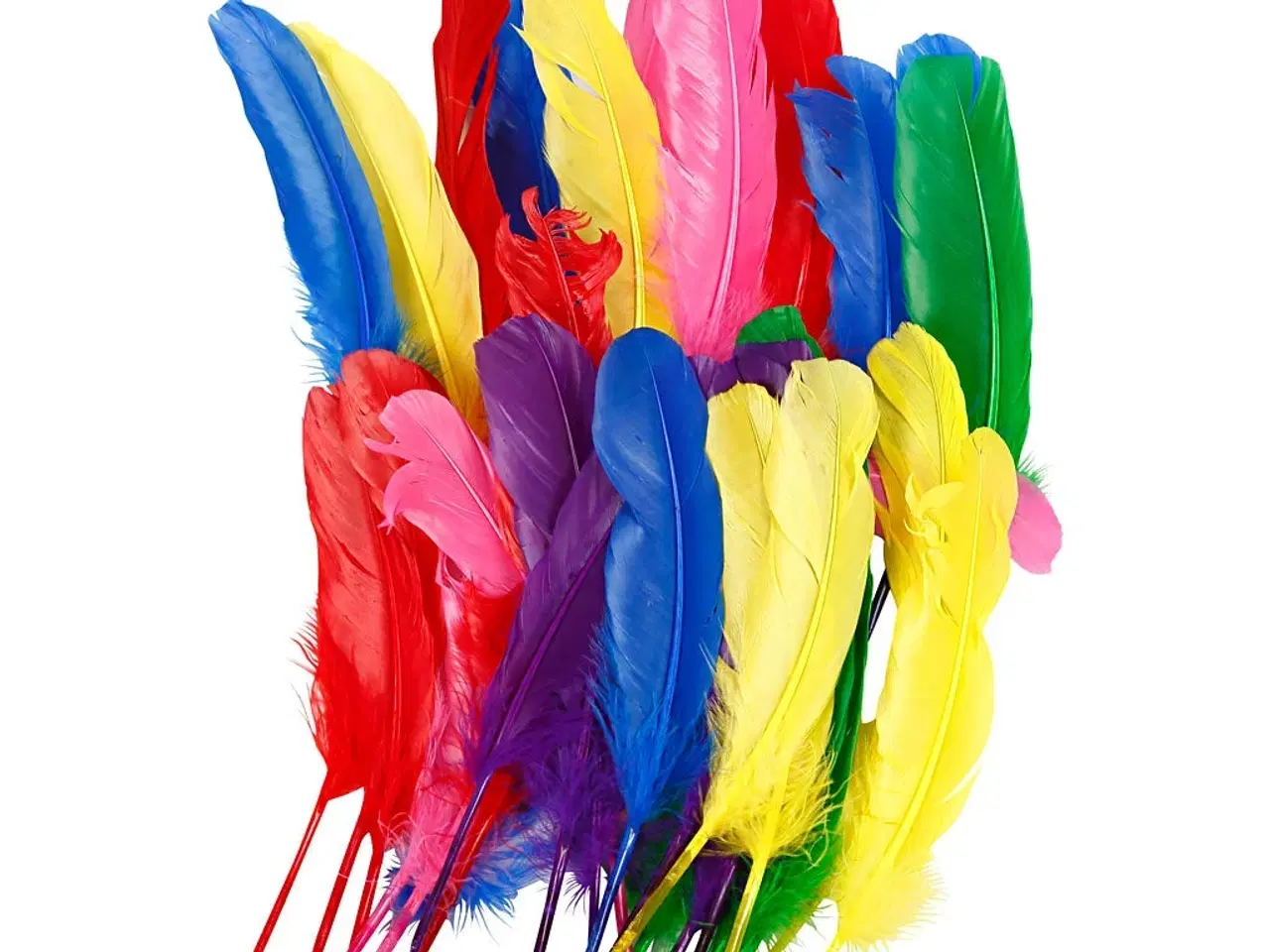 Billede 1 - Assorterede Hønsefjer 20 cm - 36 stk. til Kreative Projekter