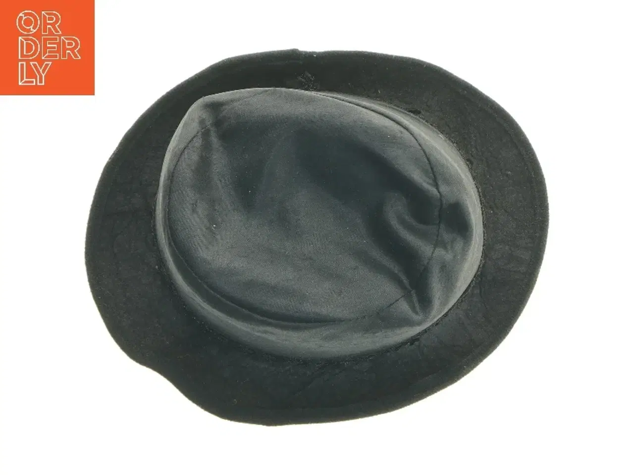 Billede 3 - Sort hat med dekorativ bånd (str. Ø 18 cm)