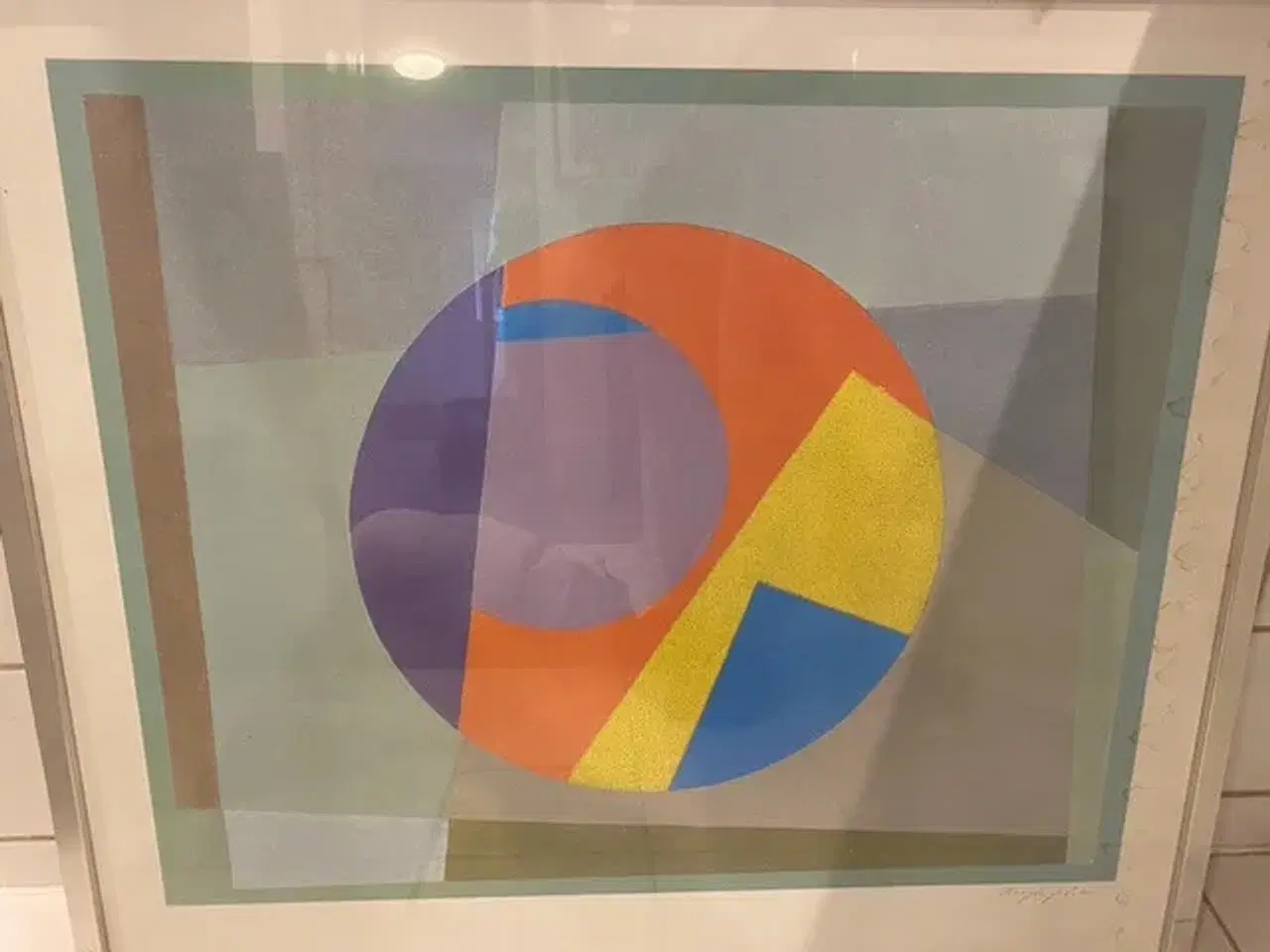 Billede 2 - Cirkel i farver - litografi - Krogh- Jacobsen