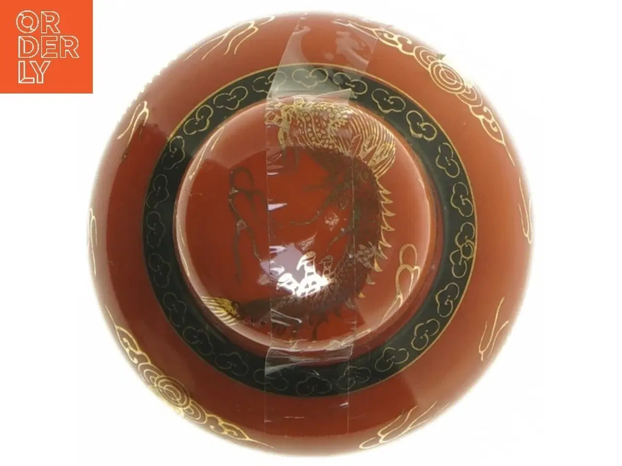 Billede 3 - Dekorativ krukke med dragemotiv (str. 13 cm)