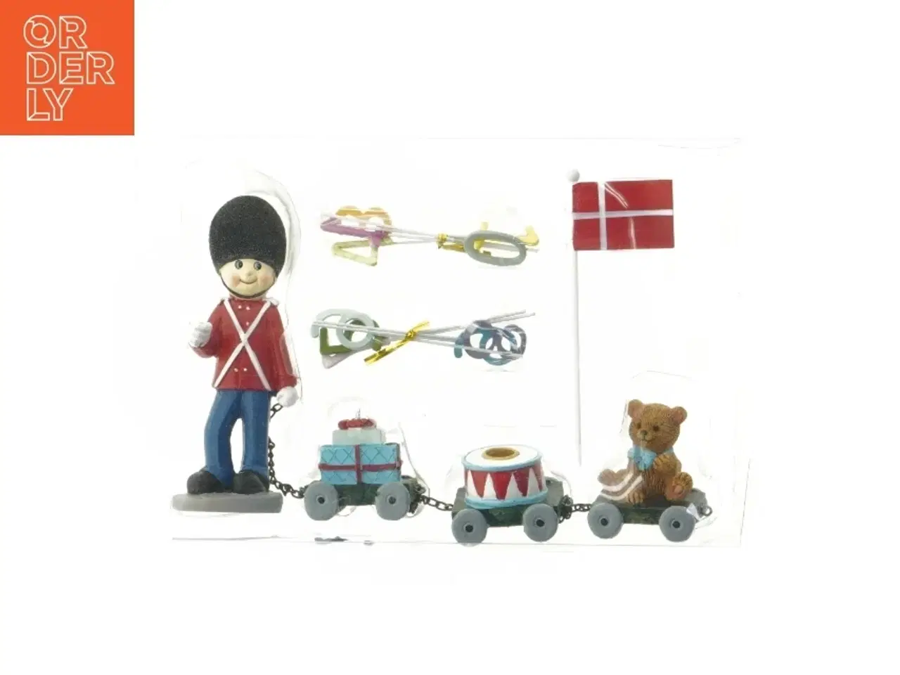 Billede 1 - Fødselsdagstog med tal og flag fra Coop (str. 14 cm)