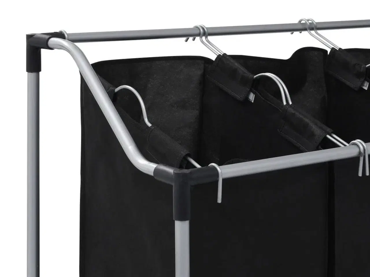 Billede 4 - Vasketøjskurv med 3 poser stål sort