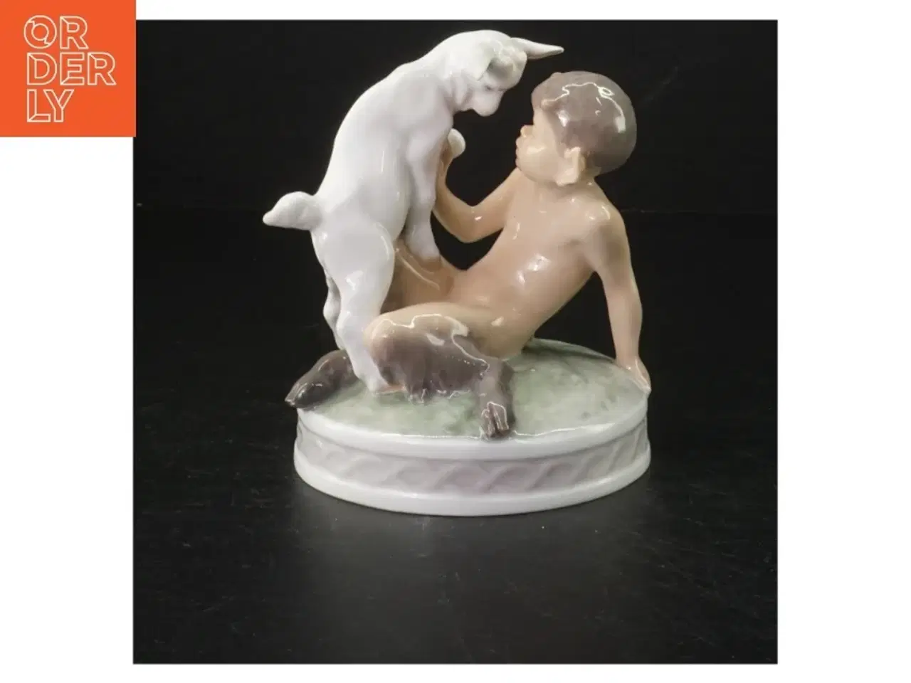 Billede 1 - Pan med ged. Royal Copenhagen Solgt Pan/faun med ged (nr. 1012/498) fra Royal Copenhagen