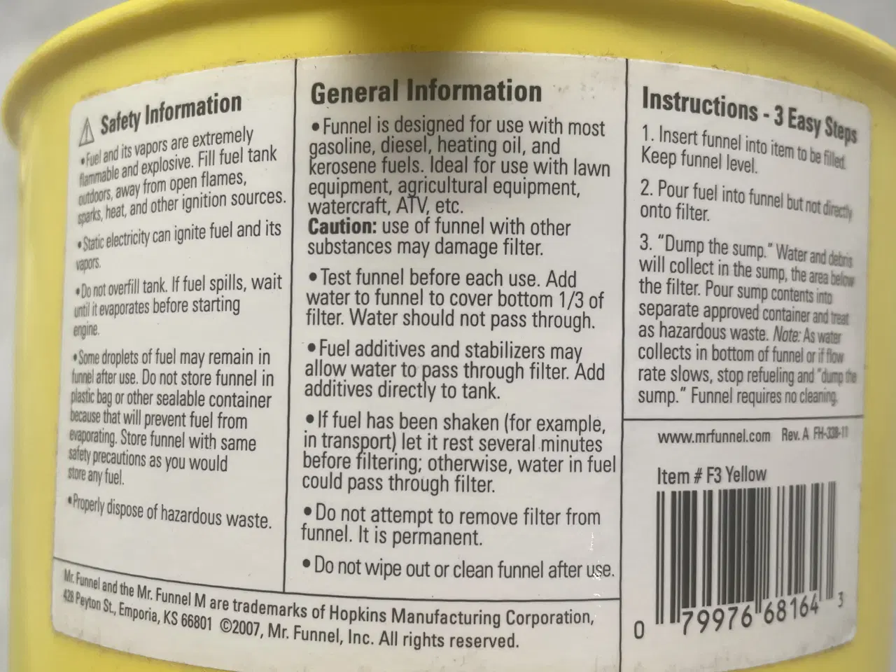 Billede 4 - Tragt med indbygget snavs- og vandfilter 