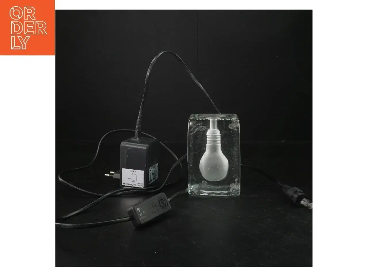 Billede 1 - Dekorativ lampe i glas fra Design house Stockholm (str. 12x8 cm)