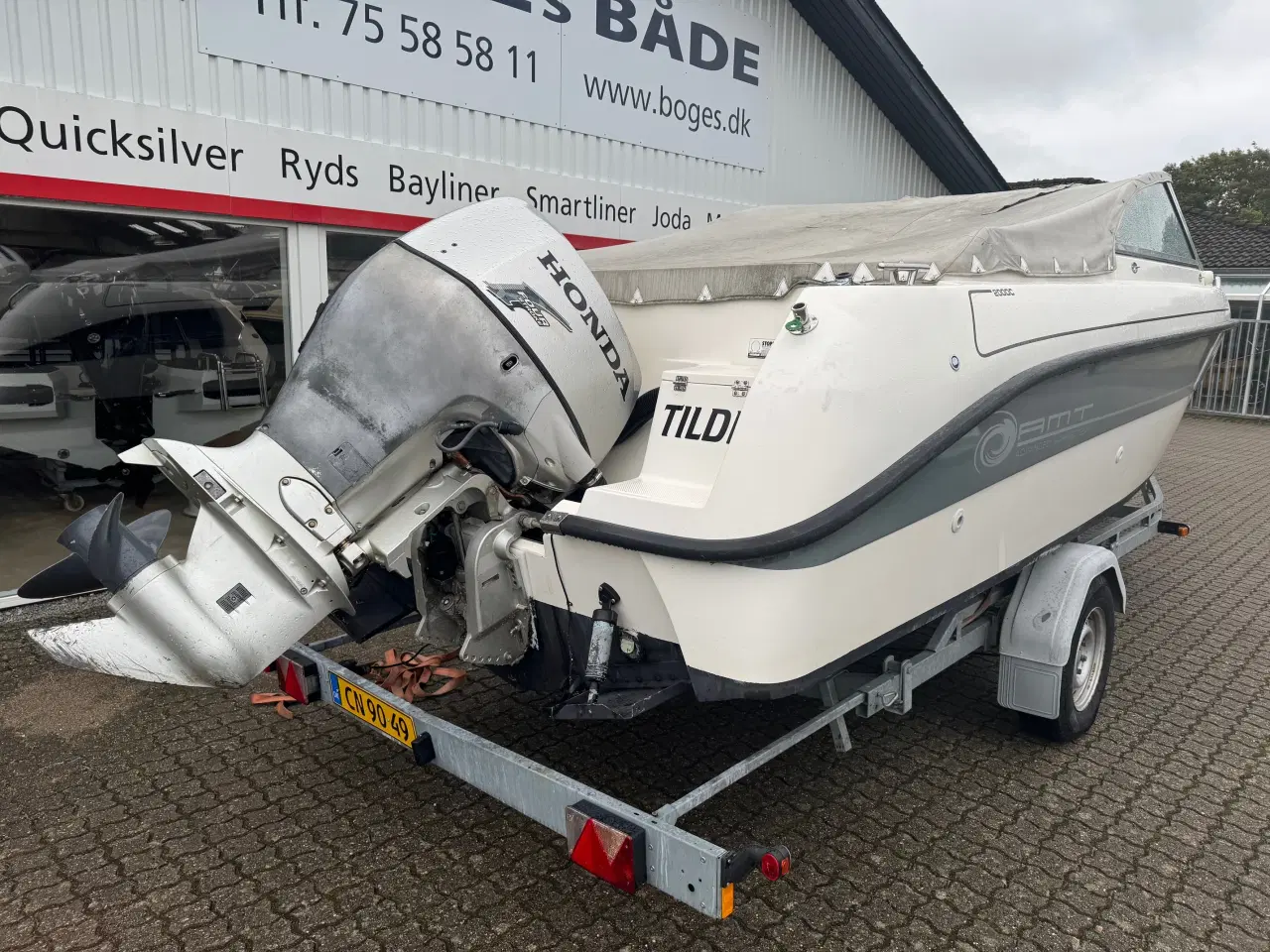 Billede 3 - 200 DC med 135 hk Honda-EFI 4 takt og 1800 kg Brenderup bådtrailer - Anvisningssalg