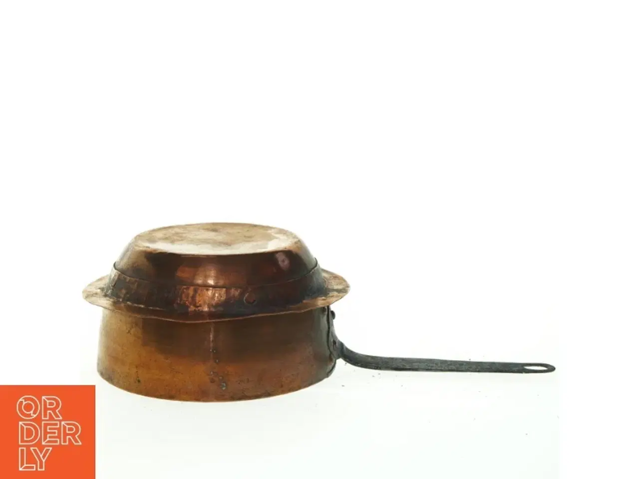 Billede 3 - Antik kobber kasserolle gryde (str. 20 x 35 x 10 cm)